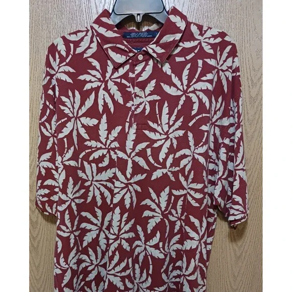 2-Tommy Hilfiger Polos-(Hawaiian-Red/Tan)-and-(Green)-(Decent)-(Size:2XL)-$20.00 - Picture 3 of 7